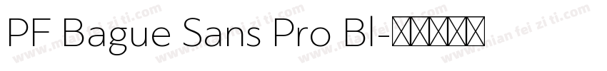 PF Bague Sans Pro Bl字体转换